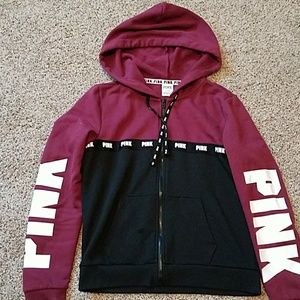 PINK zip up sweatshirt